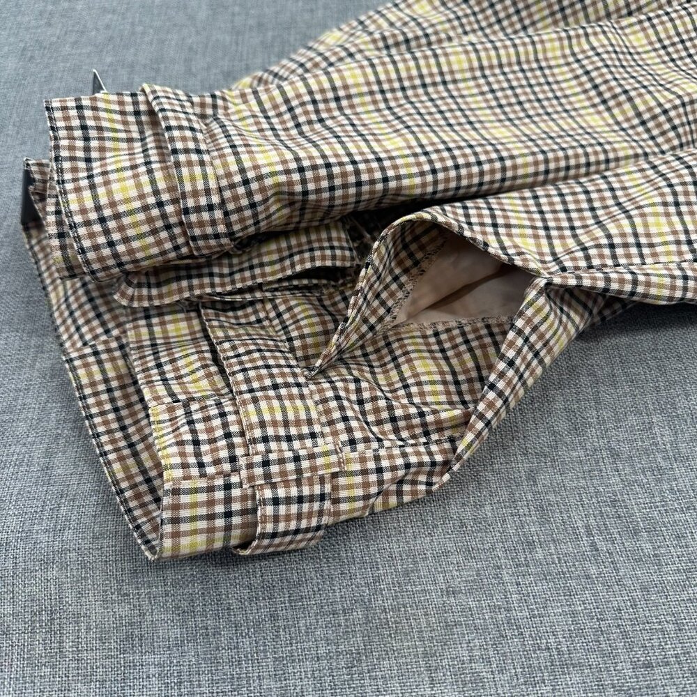 New! Worthington Plaid Shorts High Waisted Belted Pleated Sz 16 MSRP: $40 Tan .. - Picture 11 of 12